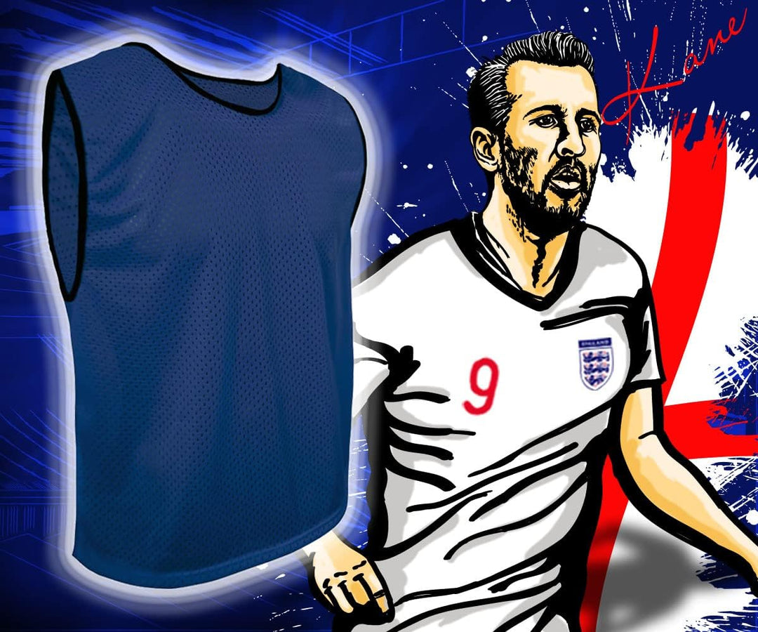 SPORTSBIBS Fussball Leibchen Set 10 Stück: 2 Farben - 5 von jeder Farbe, für Kinder und Erwachsene,