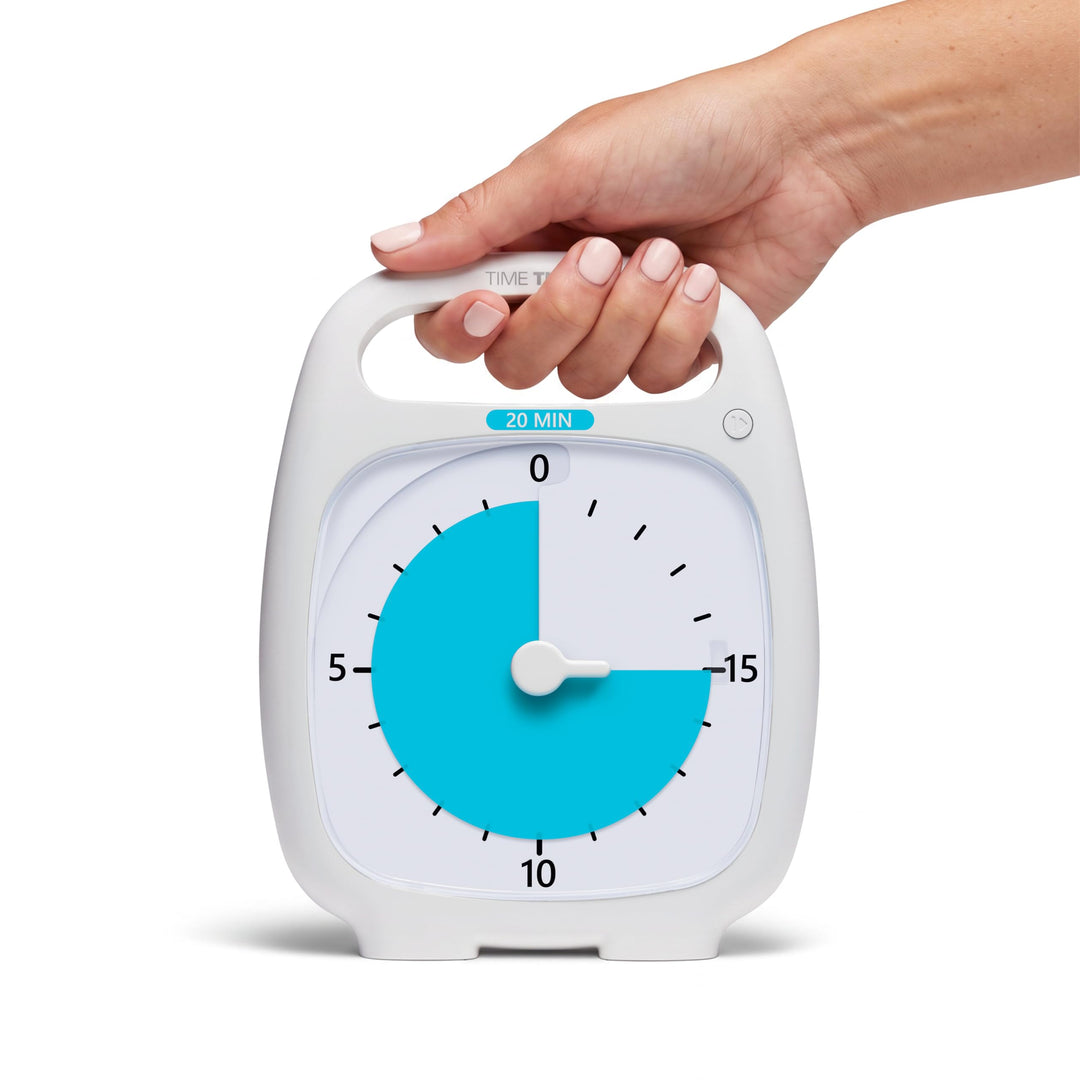 Time Timer PLUS 20 Minute Visueller Analog-Timer (weiss) Optionaler aktustischer Alarm (Lautstärkere