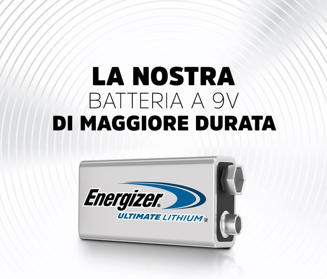 Energizer L522-8 Lithium Energizer Ultimate 9V Block Batterie 6LR61, 8er pack