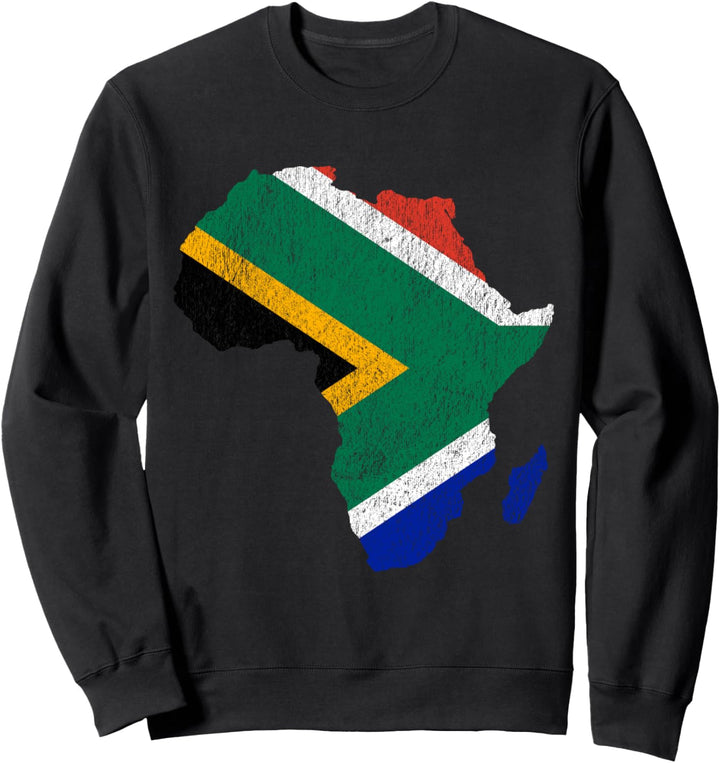 South Africa Flag Africa Continent Silhouette South Africans Sweatshirt