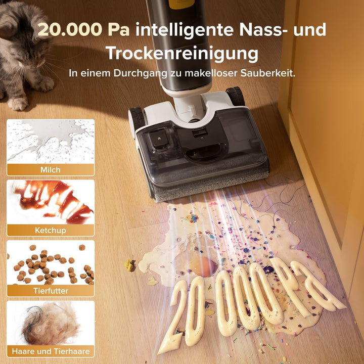 roborock F25 GT Nass Trockensauger, 180° Lay-Flat Saugwischer, 90°C Hochtemperatur Selbstreinigung,
