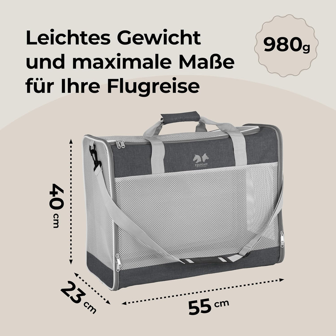 EQUICANI Travel1-Reisetasche für Hunde (grau)