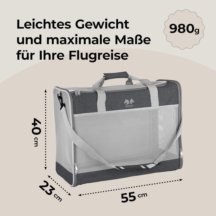 EQUICANI Travel1-Reisetasche für Hunde (grau)
