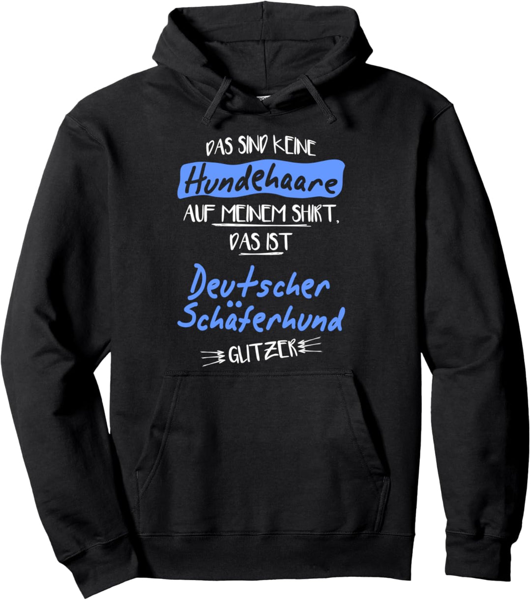 Hundehaare Deutscher Schäferhund Glitzer Pullover Hoodie