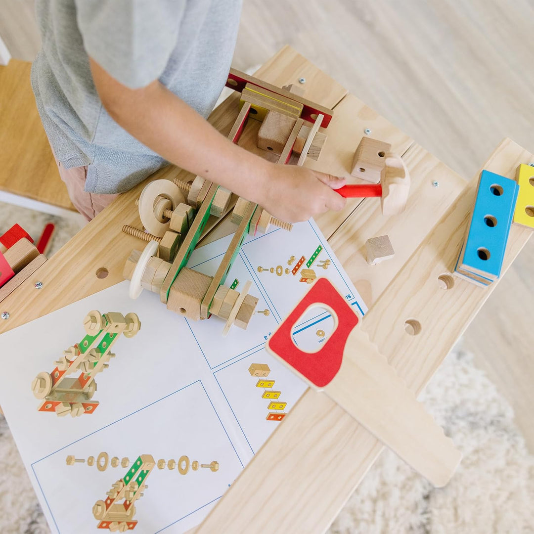 Melissa & Doug Werkbank aus Holz für grosse Projekte Standard Packaging, Standard Packaging