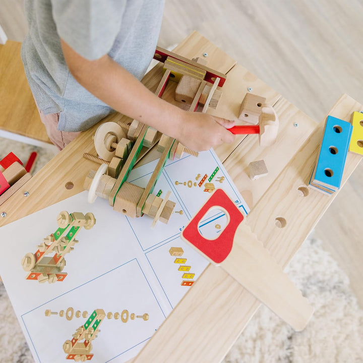 Melissa & Doug Werkbank aus Holz für grosse Projekte Standard Packaging, Standard Packaging