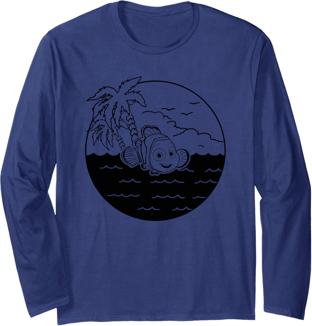 Disney Pixar Finding Dory Nemo Beach Circle Langarmshirt
