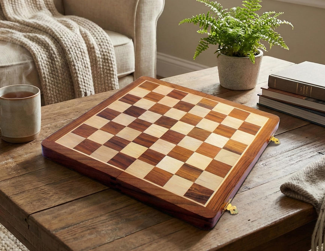 Stonkraft Collectible Acasia Wood Wooden Chess Game Board Without Pieces (14 X 14 Inches) Holz, Holz