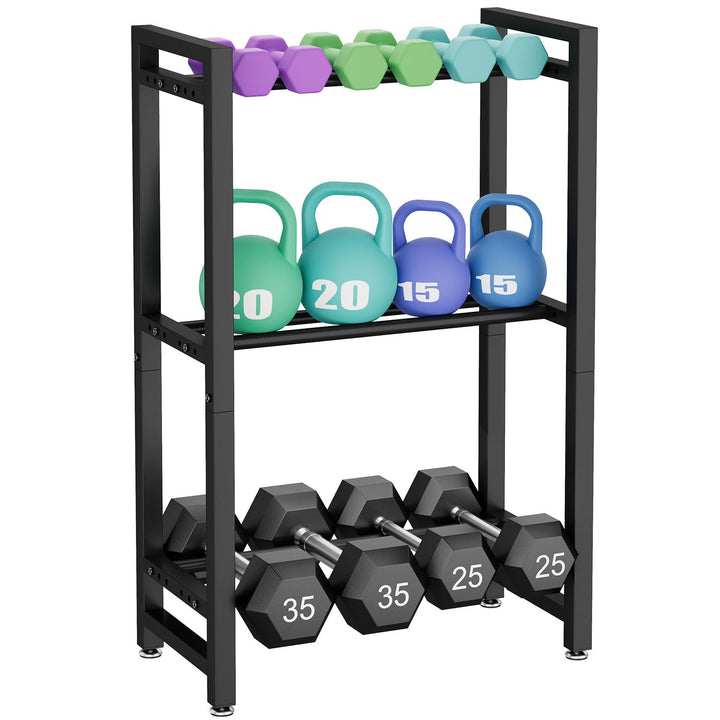 IBUYKE Hantelständer, Verstellbares Hantelgestell für Home Gym, Platzsparender Gewichtsständer 300LB