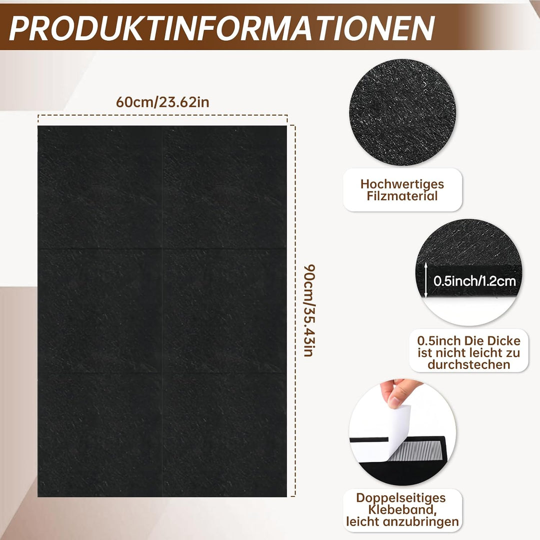 Dart wandschutz, Filz Dartscheibe Schutzring, Selbstklebender Dart Surround | 60×90×1,2 cm Dartboard