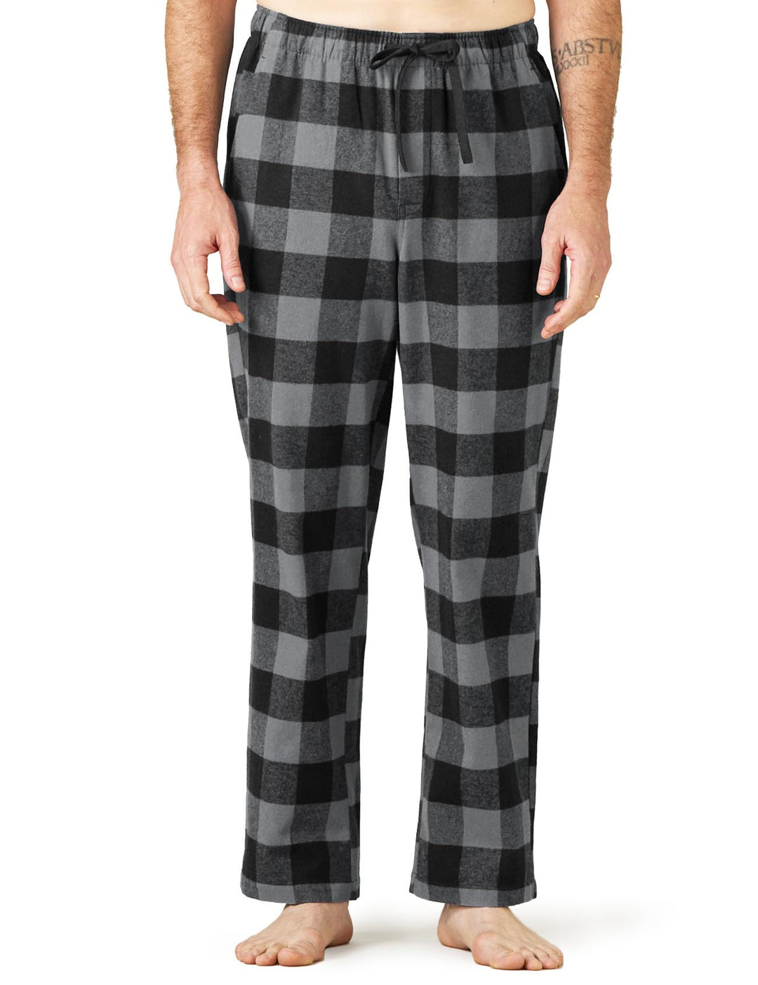 LAPASA Herren Fleece Pyjamahose Relaxed Fit Lounge Hose M128 S Wärmer: Baumwollflanell Baumwollflane