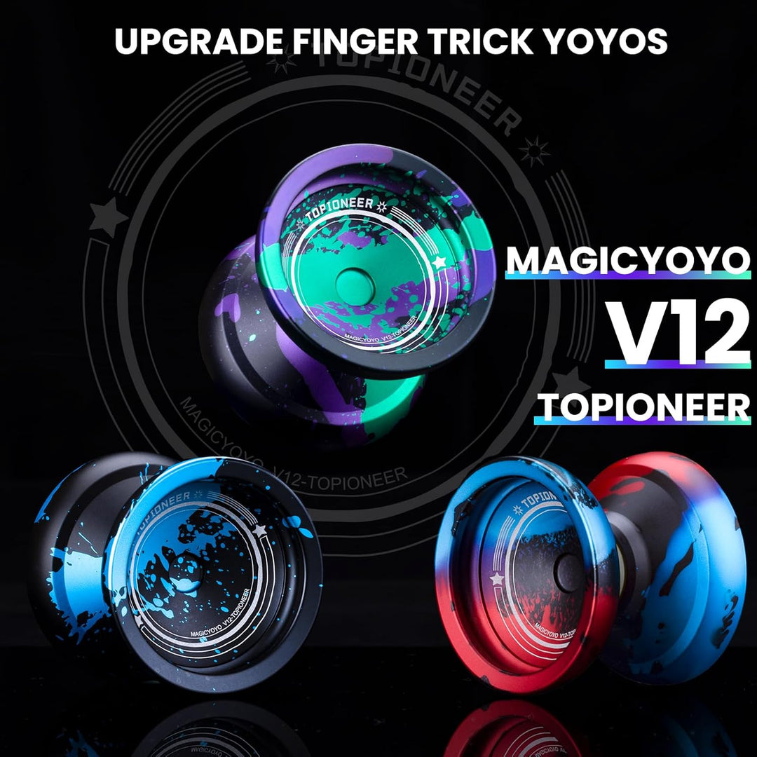 MAGICYOYO Reaktionsfähiges JoJo für Kinder, Pro JoJo V12 Finger Spin Yoyo für Tricks, Unreaktionsfäh