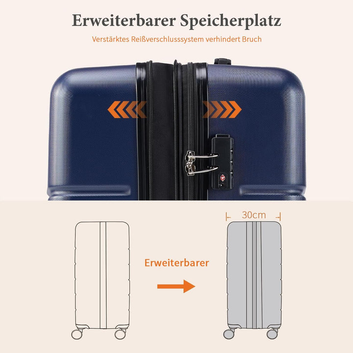 DUMOS 3tlg. Hartschalenkofferset Hard Shell Basic Hartschalenkoffer Trolley Koffer offerset Gepäck R
