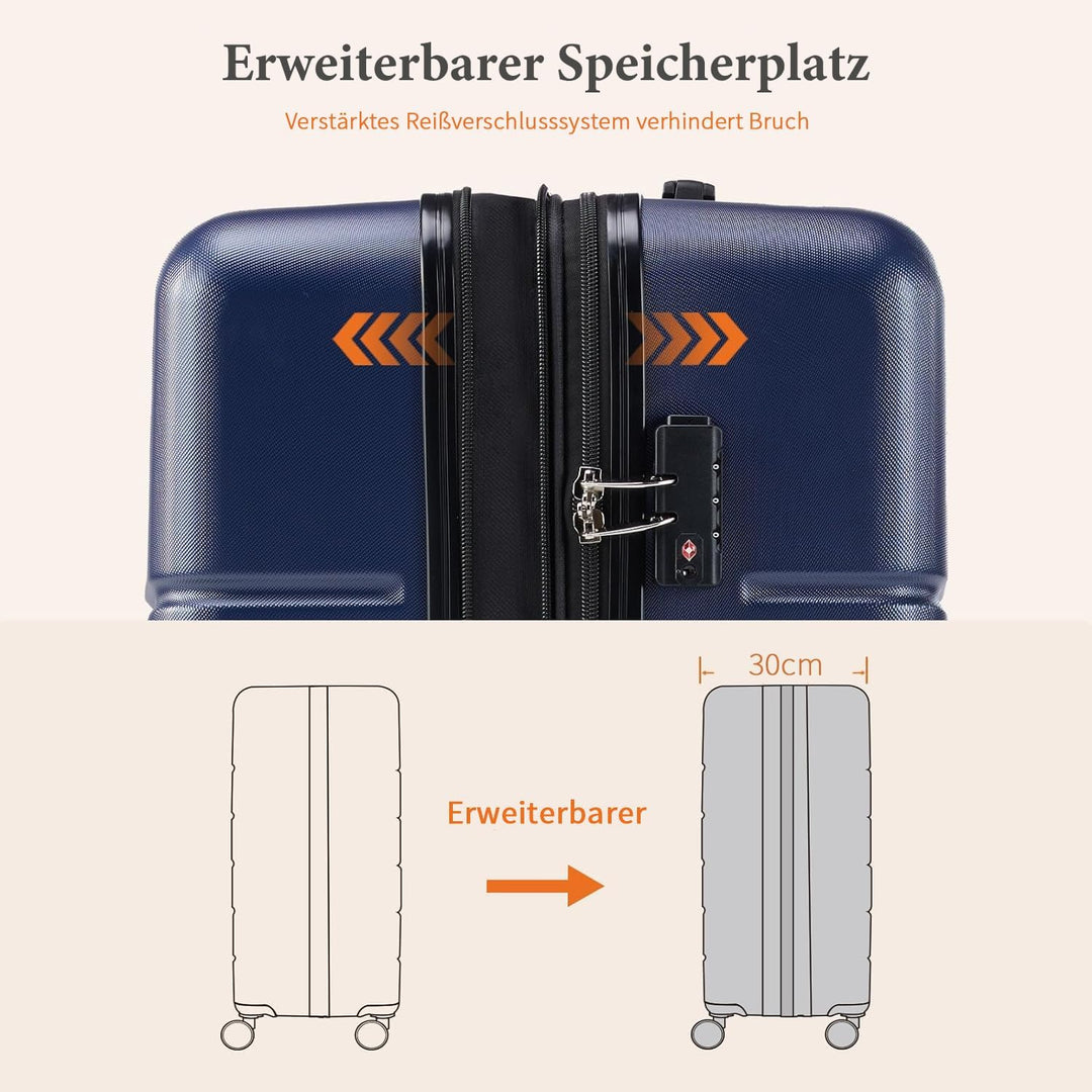 DUMOS 3tlg. Hartschalenkofferset Hard Shell Basic Hartschalenkoffer Trolley Koffer offerset Gepäck R