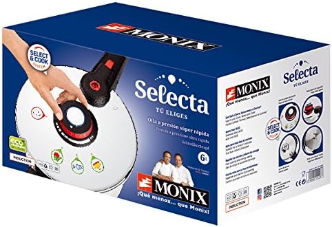 Monix Braisogona Selecta Schnellkochtopf aus Edelstahl, 7 l, silber, 22 cm