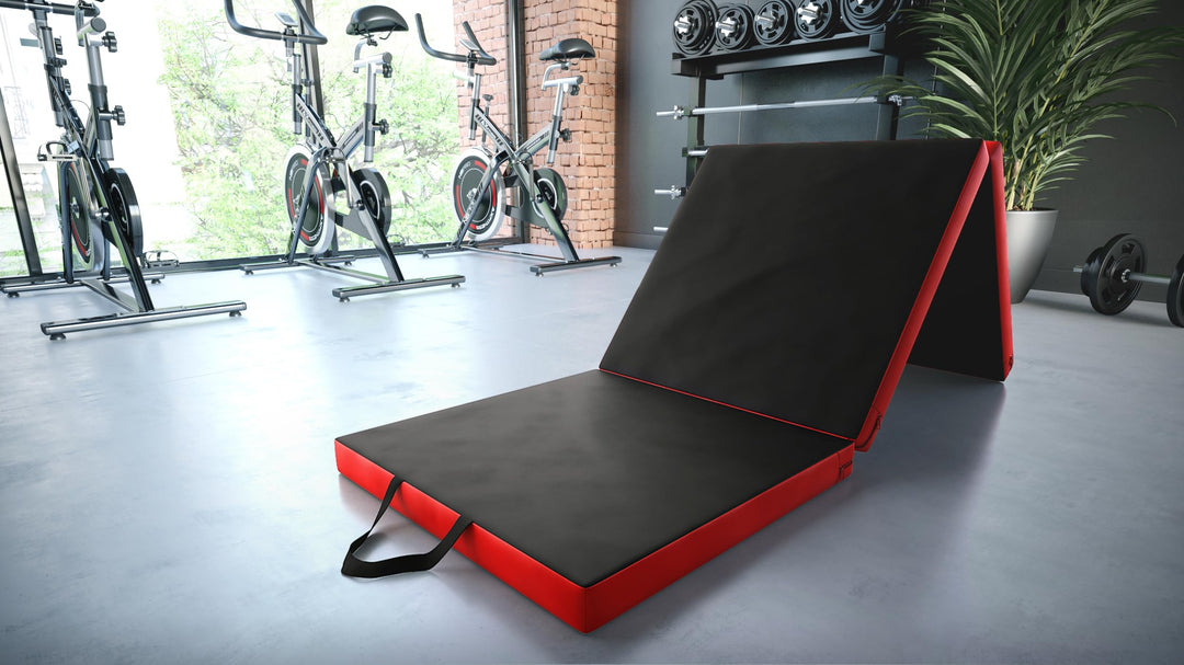 Sportmatte 195 x 80 x 6 cm | Weichbodenmatte klappbar, Gymnastikmatte tragbar, Yogamatte wasserabwei
