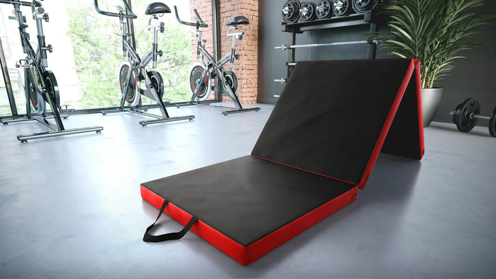 Sportmatte 195 x 80 x 6 cm | Weichbodenmatte klappbar, Gymnastikmatte tragbar, Yogamatte wasserabwei