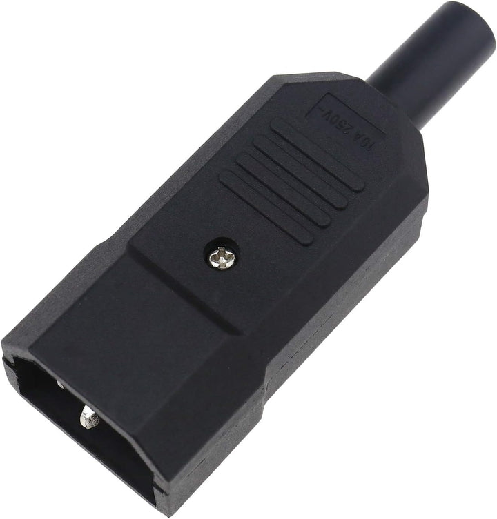 10er 8 x 3 cm C14 AC250V 10A 3 Pins Stecker Netzstecker Mit AC Stecker