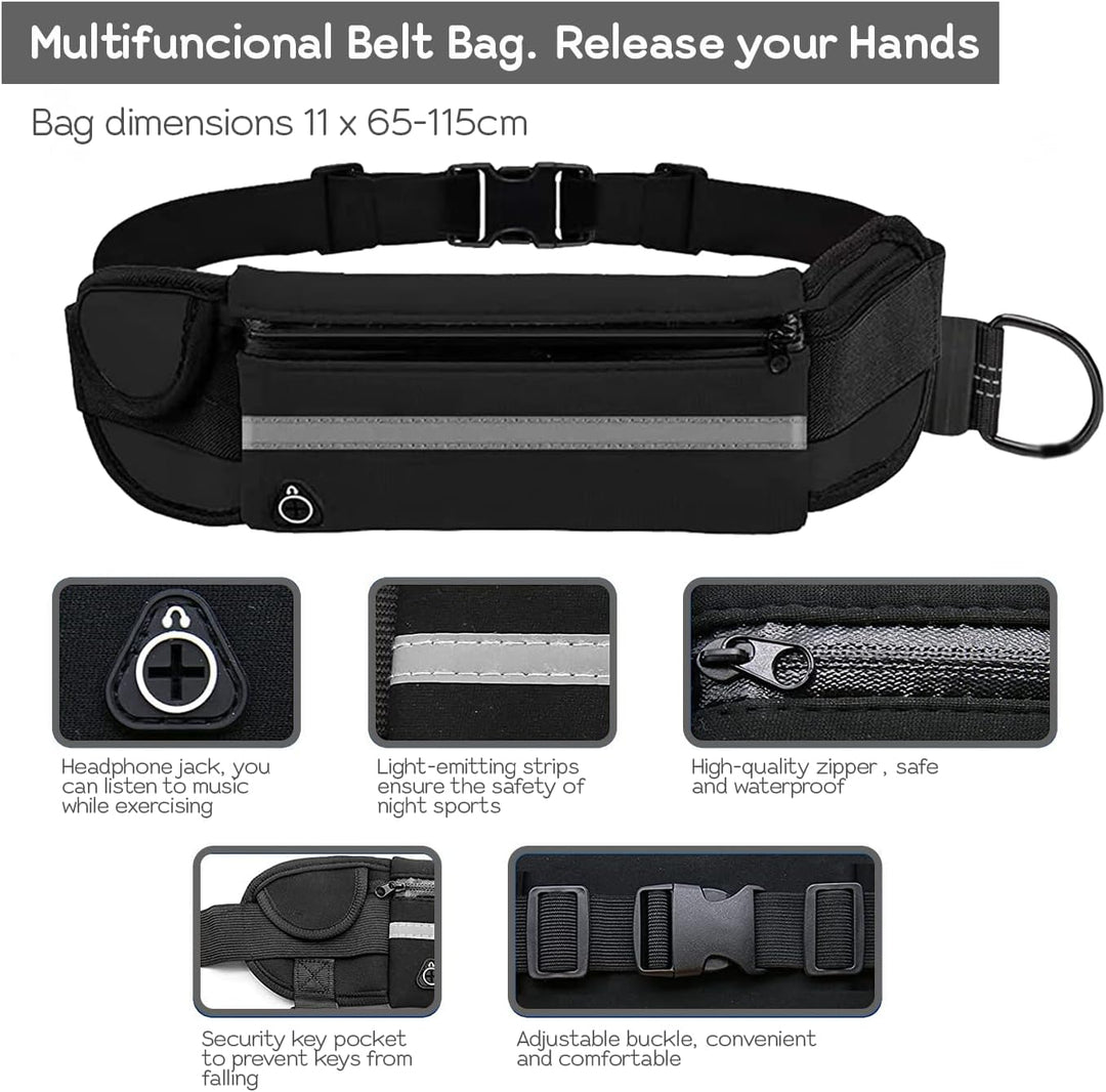 Edipets, Joggingleine Hunde, Freihändig, Laufen, Wandern, Gurtband, Anti-Stress, Reflektierend, 160-