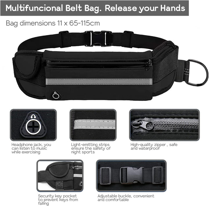 Edipets, Joggingleine Hunde, Freihändig, Laufen, Wandern, Gurtband, Anti-Stress, Reflektierend, 160-