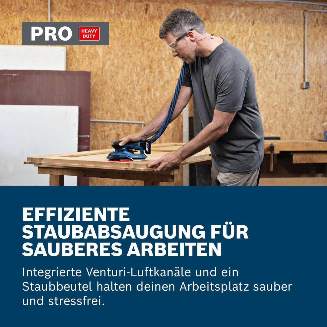 Bosch Professional 12V Akku-Exzenterschleifer GEX 12V-150-3 (inkl. Schleifteller, Schleifblatt, Schu