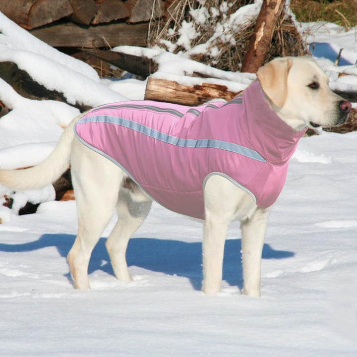 FEimaX Hundemantel Hundejacke wasserdichte Reflektierende Wintermantel mit Fleece Gefüttert Hund Wel