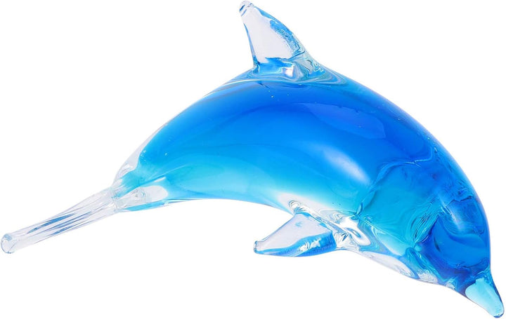 BESPORTBLE Glas Delfin Figur Ornamente Glas Meer Tier Kunst Glas Sammelfiguren Meer Ozean Matrose De