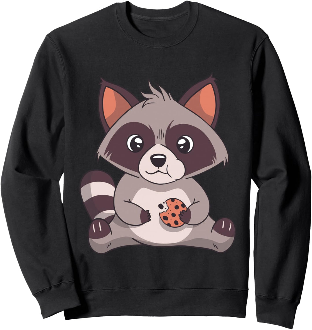 Waschbär mit Keks Sweatshirt