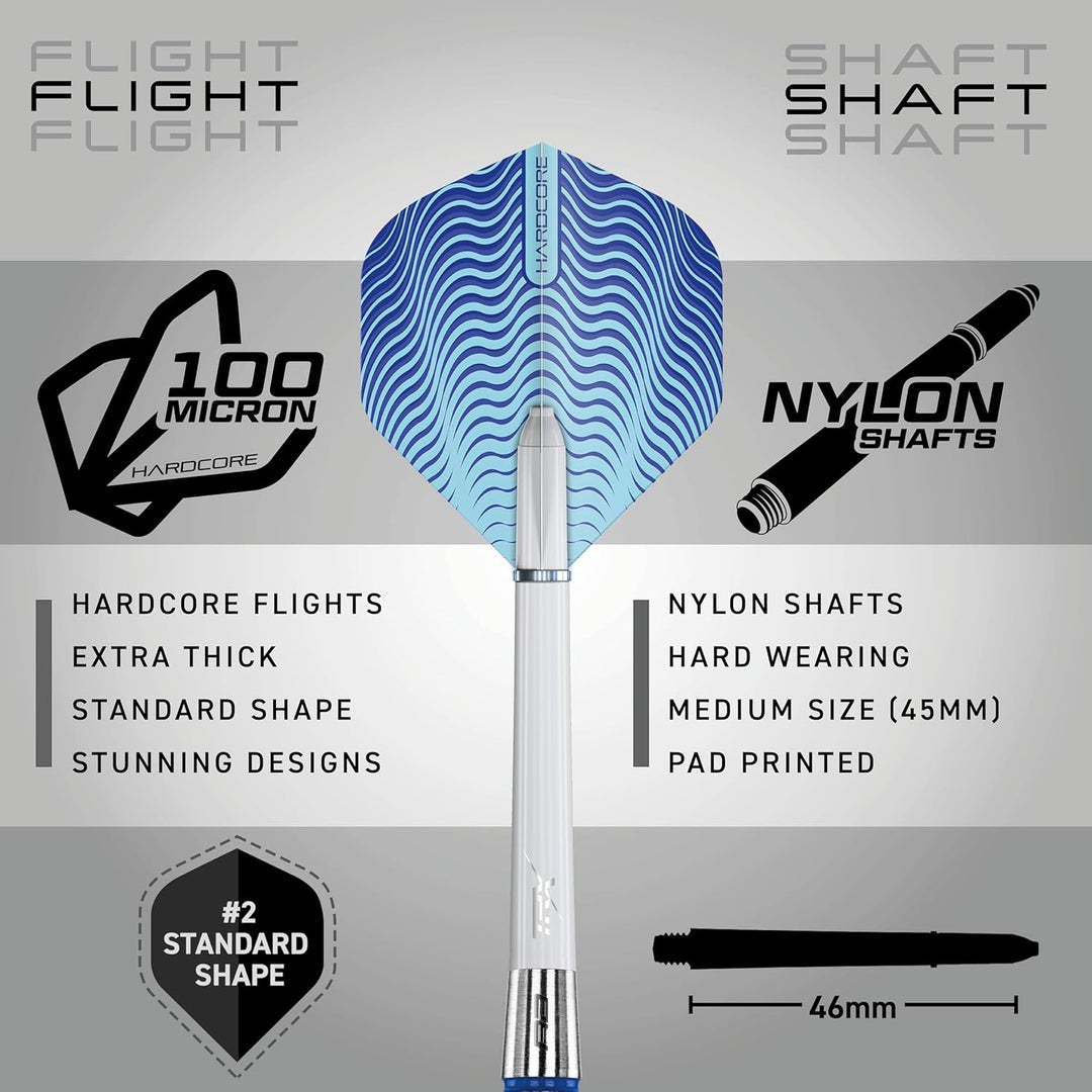 RED DRAGON Stag 24g, 26g, 28g oder 30g Professional Tungsten Darts Set mit Flights und Schäfte 26.0