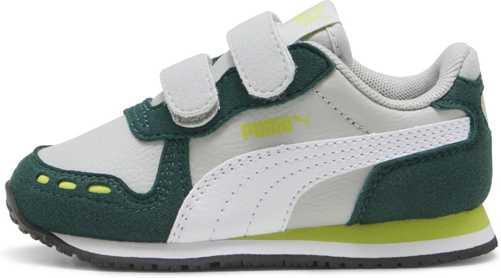 PUMA Unisex Baby Cabana Racer Sl 20 V Inf Sneaker 19 EU Cool Light Gray Puma White Dark Myrtle Lime