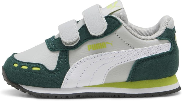 PUMA Unisex Baby Cabana Racer Sl 20 V Inf Sneaker 19 EU Cool Light Gray Puma White Dark Myrtle Lime
