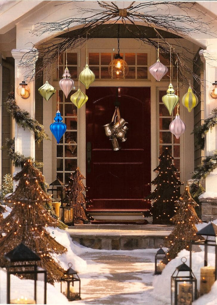 2er Set Weihnachtskugel Christbaumkugel Gross Bruchfest Glänzend Weihnachtsdeko aus Kunststoff Weihn