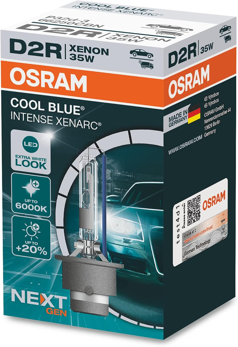 Osram Xenarc Cool Blue Intense NextGen HID-Xenon Birne - D2R - 12V/35W - pro Stück (max. 6000K), D2R