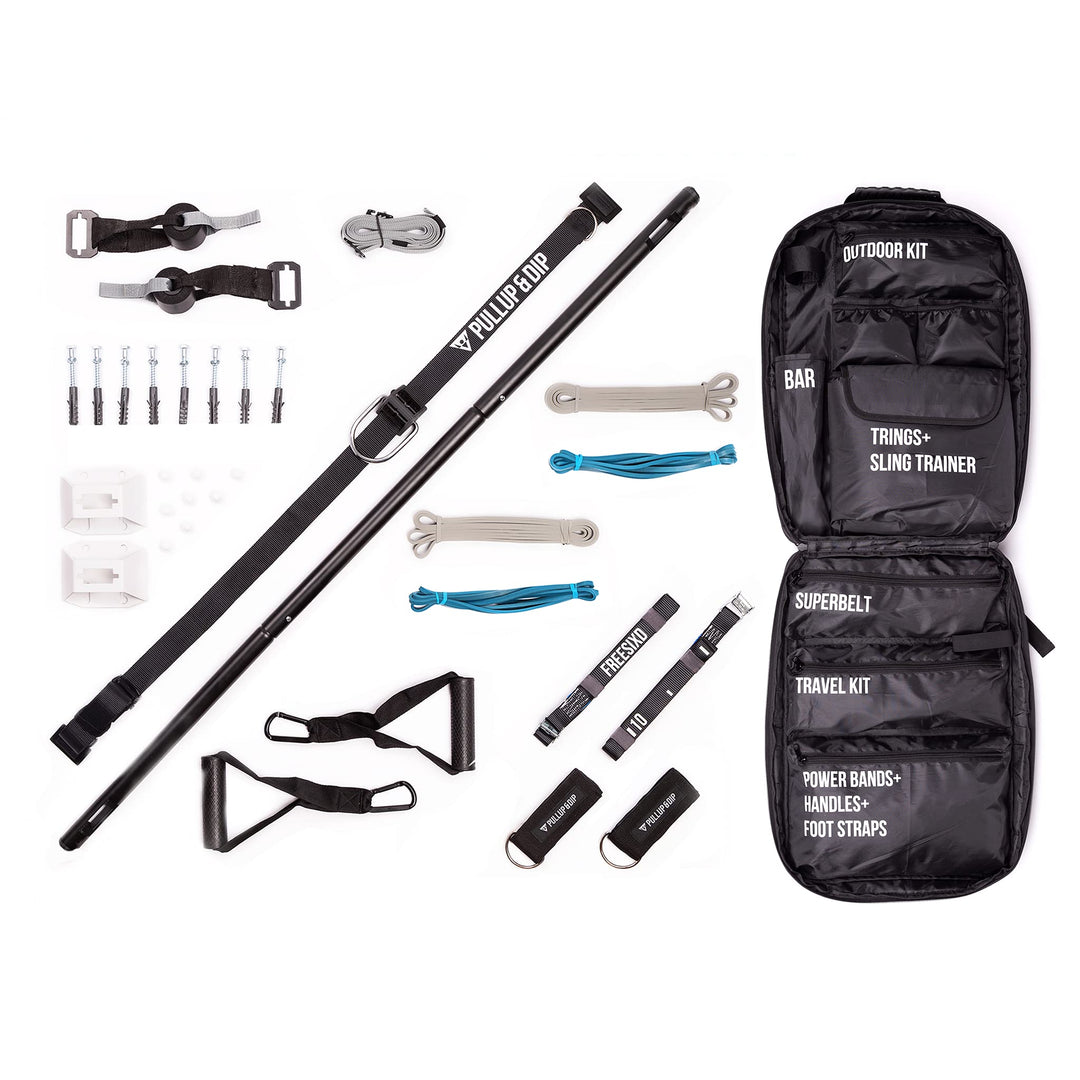 FREESIXD Schlingentrainer und Widerstandstrainer Set, Suspension Trainer für zu Hause und auf Reisen