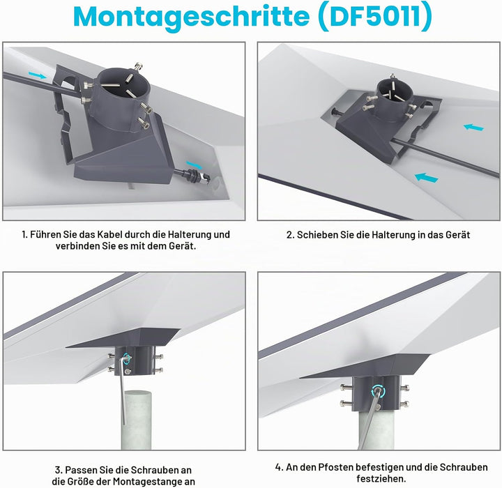 QUIDDITY Starlink Gen 3 RohrAdapter – Aluminium-Montagekit mit Rohradapter, V3 Stangenadapter, Stand