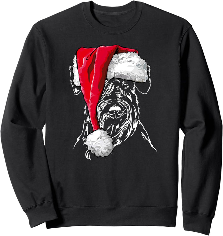Lustiger Schnauzer Weihnachtsmann Weihnachten Hunde Sweatshirt