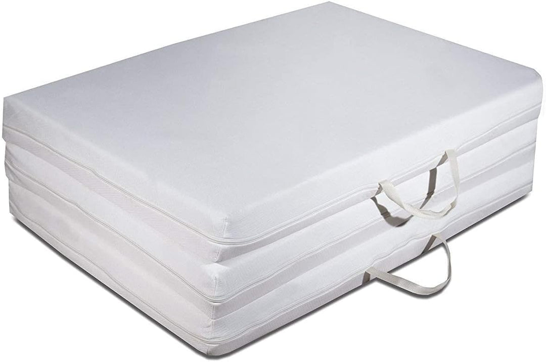 EVERGREENWEB Futon Klappbar 97 x 200 cm, Platzsparende Faltbare Matratze aus Waterfoam mit abnehmbar