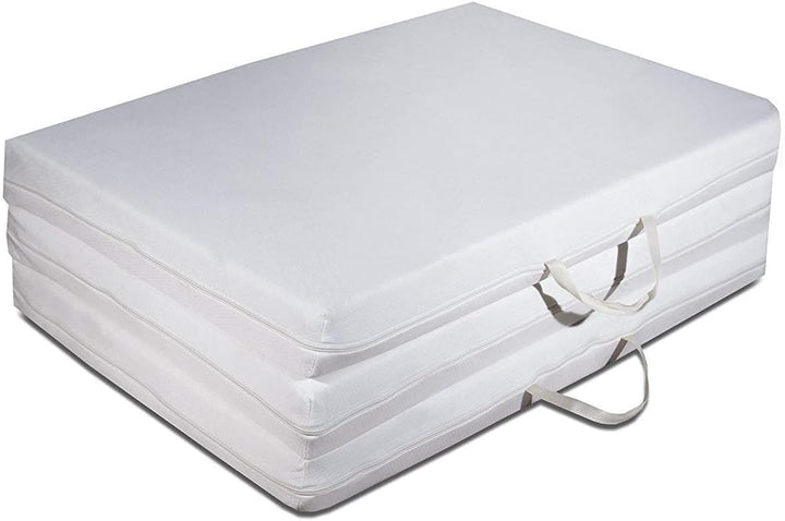 EVERGREENWEB Futon Klappbar 97 x 200 cm, Platzsparende Faltbare Matratze aus Waterfoam mit abnehmbar
