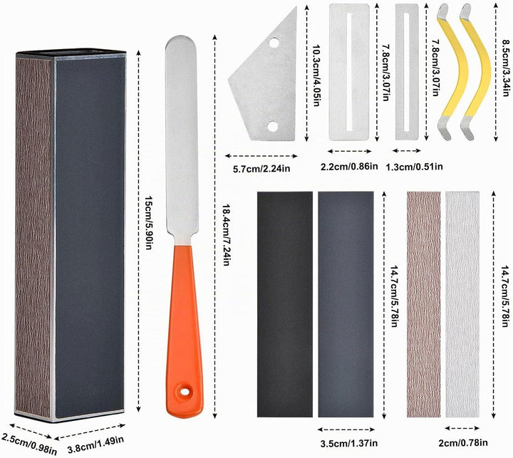 11 Stk Gitarren Luthier Werkzeug Set, Gitarre Fret Datei, Gitarrenbund Nivellierbalken, 2 Griffbrett