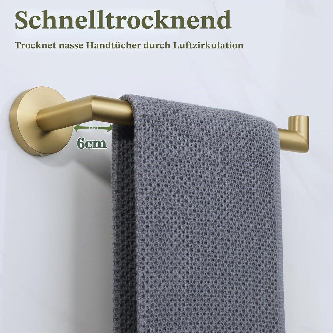 Mooche 304 Edelstahl Handtuchhalter Wand mit verdeckten Schrauben, 25cm Badetuchstange mit Bohren, G