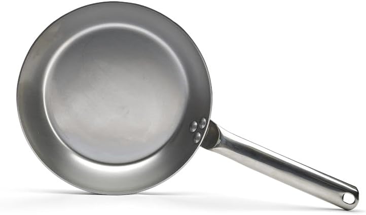 De Buyer - Bratpfanne CARBONE PLUS aus Eisenstahl - mit Rohrstielgriff aus Edelstahl - 24 cm Durchme