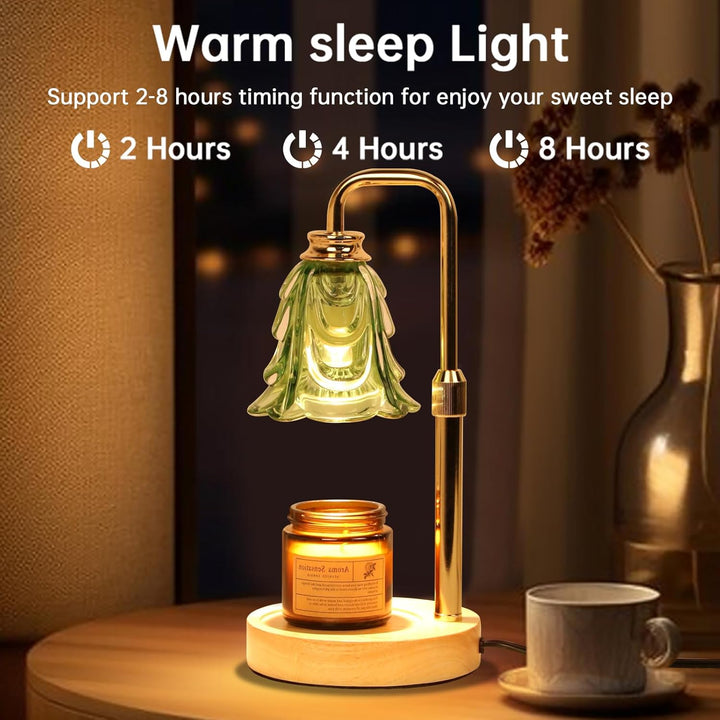 Candle Warmer Lamp with Timer Electric Adjustable Height Candle Dimmable Wax Warmer Lamp Jar Candles