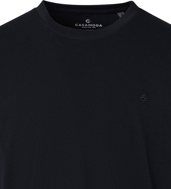 CasaModa Herren T-Shirt Halbarm Doppelpack 092500 Besonders pflegeleicht XL Schwarz, XL Schwarz