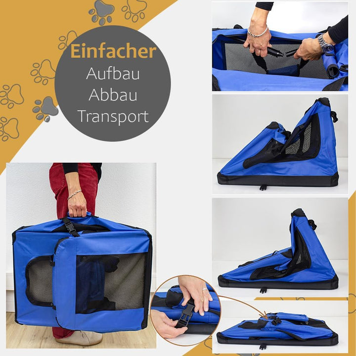 Faltbare Hundebox Transporttasche Transportbox Auto für Katze Hunde Grosse Kleine Box Bag Bed Decke
