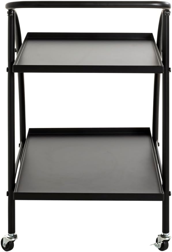 HAKU Servierwagen schwarz, Metall - Masse: B 68 x H 71 x T 42 cm, Style: Modern