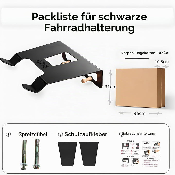 ENGWE MTB 3-in-1 Fahrrad-Wandhalterung mit Haken, platzsparender Fahrradträger für Mountain/Road/Hyb