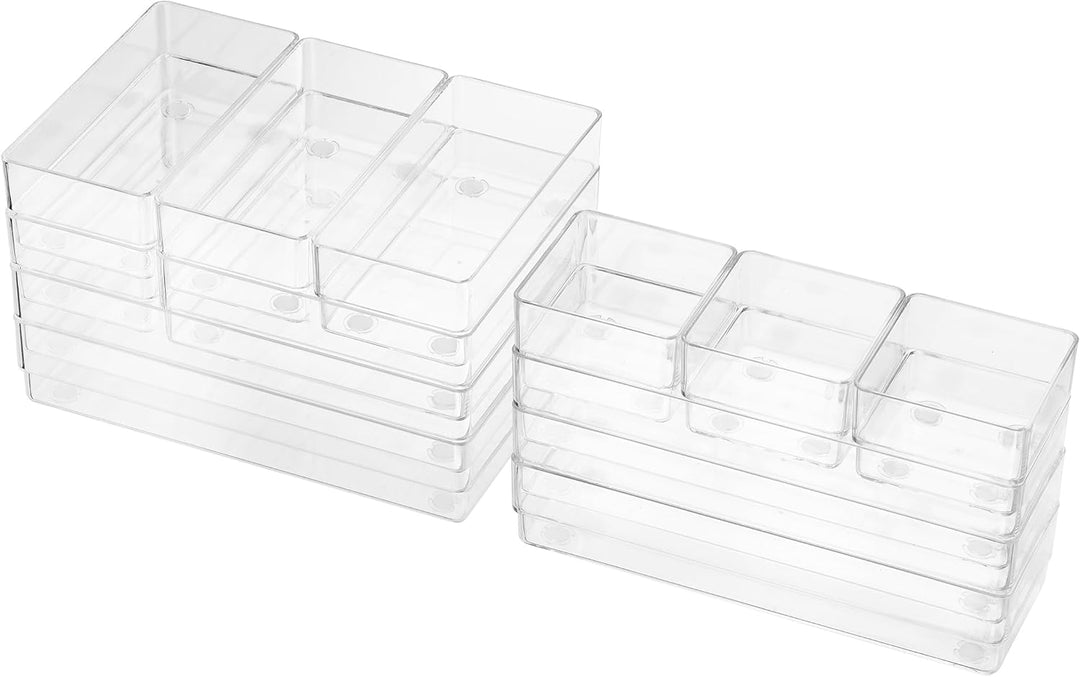 helit H6130002 - Schubladen Organizer the organizer, 13-teilig, transparent, Aufbewahrungsbox