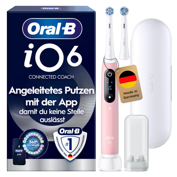 Oral-B iO Series 6 Sensitive Edition Elektrische Zahnbürste/Electric Toothbrush, 2 Aufsteckbürsten,