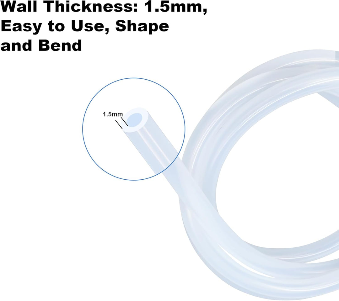 LAVMHAB Silikonschlauch 8mm x 11mm 6 Meter Länge, Lebensmitteltaugliche Schläuche Flexibler Schlauch