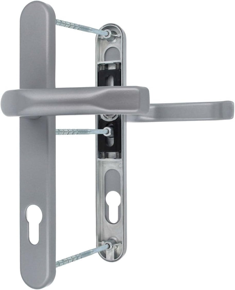Premium Drückergarnitur Saturn DHS 92mm - Oval - Griff-Griff, Farbe:Silber F1, Schildbreite:32mm 32m